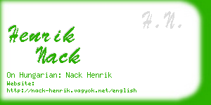 henrik nack business card